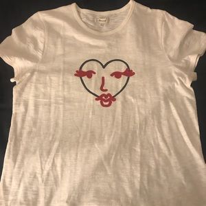 Madewell Heart Face Tee NWT